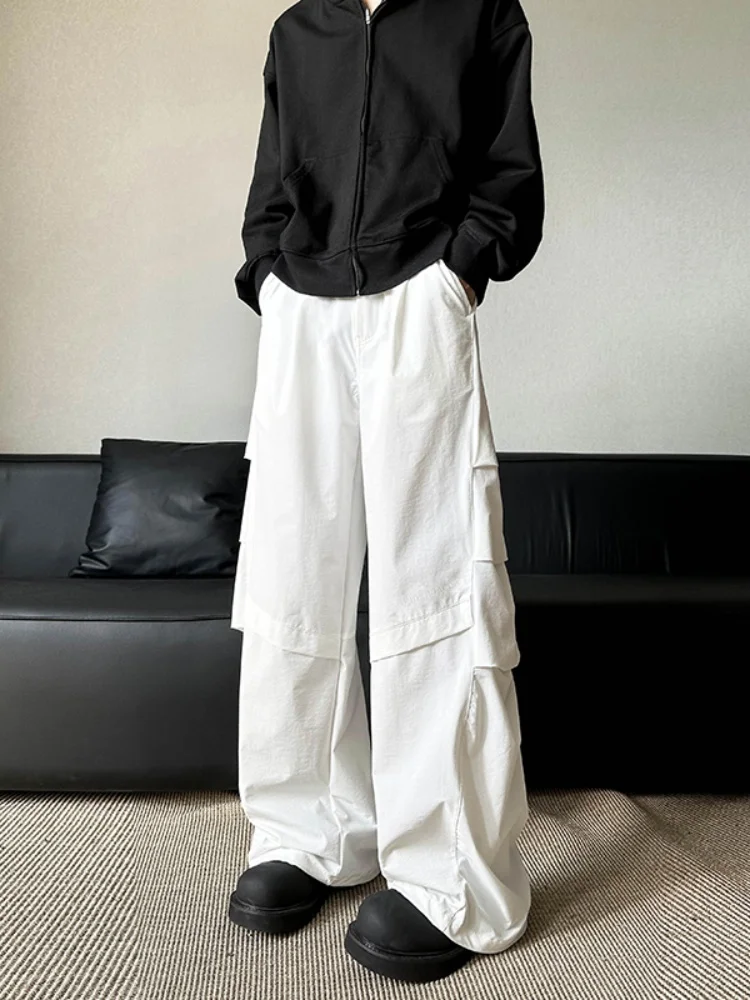 

Men's Straight Leg Workwear Pants Faionable Spor Sle Casual Trousers Trendy Straight Tube Pants Spring New Arrival