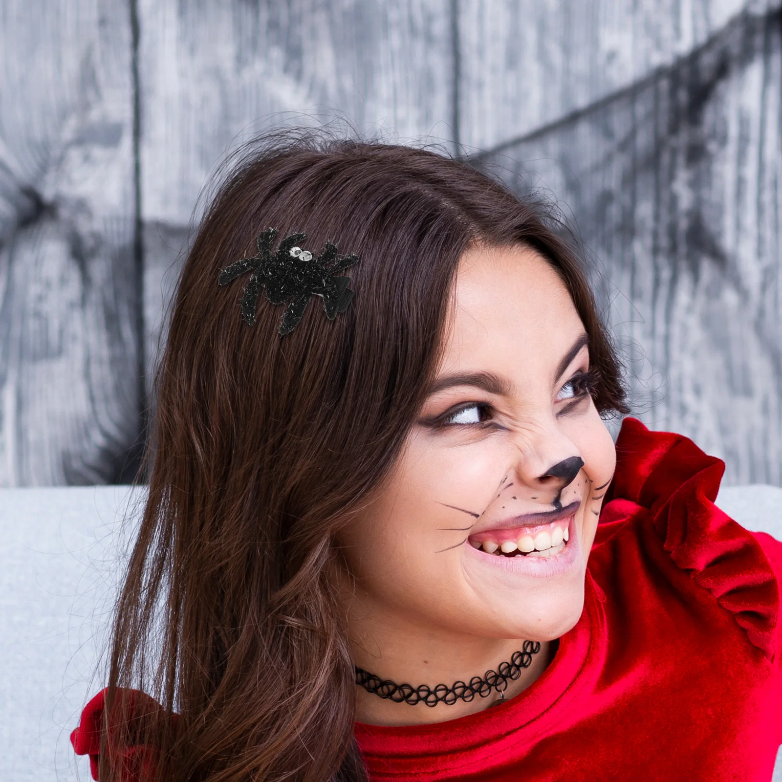 

5pcs Spider Hair Clip Halloween Hairpins For Costume Party Photo Shoot Quirky Barrettes Accessories Hair Styling Tool