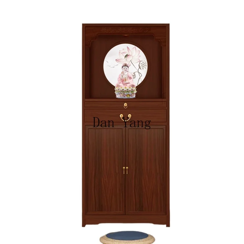 

YJ New Chinese-style solid wood Buddhist shrine Standing cabinet Buddha table Bodhisattva cabinet Buddha cabinet Household table