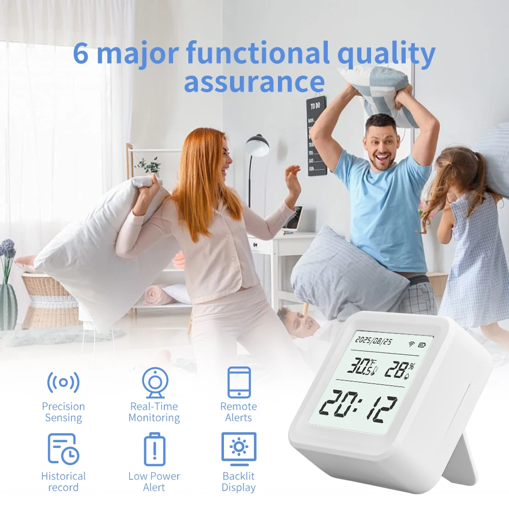 Tuya Smart WIFI Temperature and Humidity Sensor with Backlight LCD Display Indoor Thermometer Hygrometer Smart Home Automation