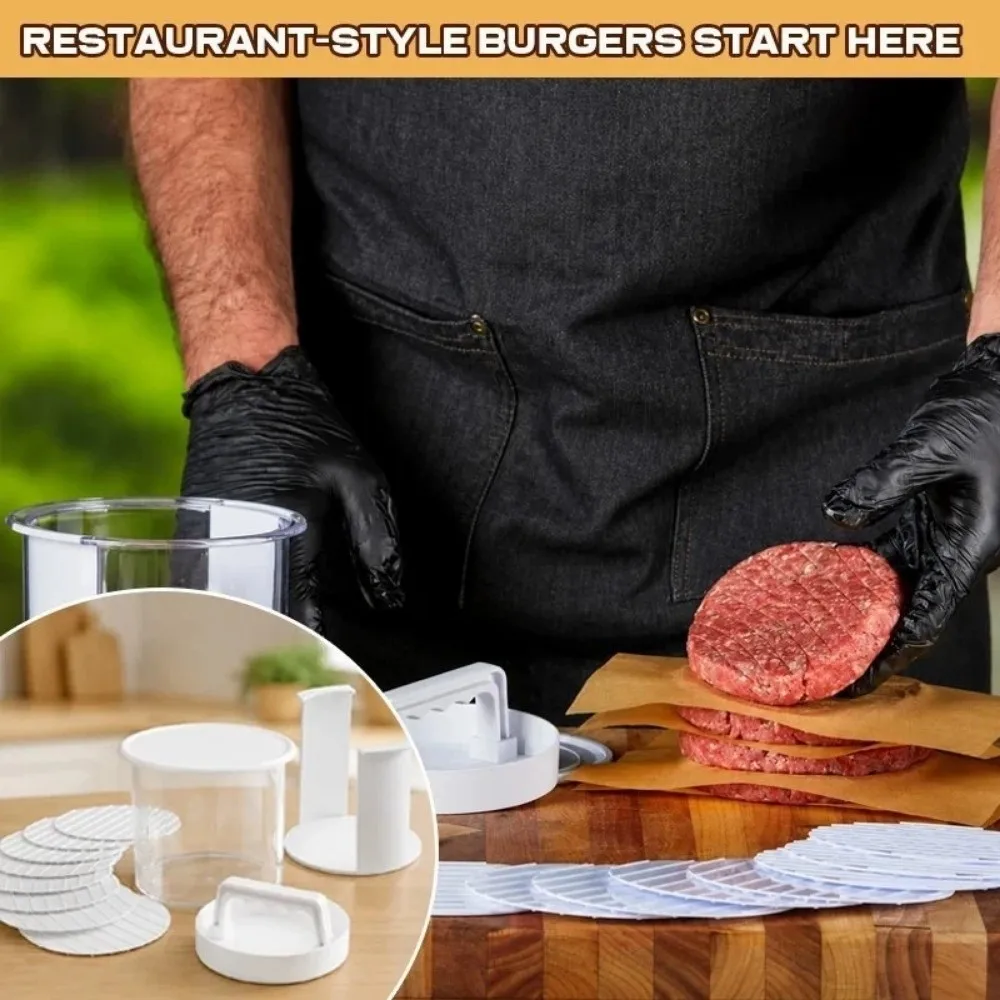 Patty Maker Tool Non-Stick Burger Patty Maker Reusable Practical Beef Press Mold Multi-Layer Freezable Hamburger Patty Press BBQ