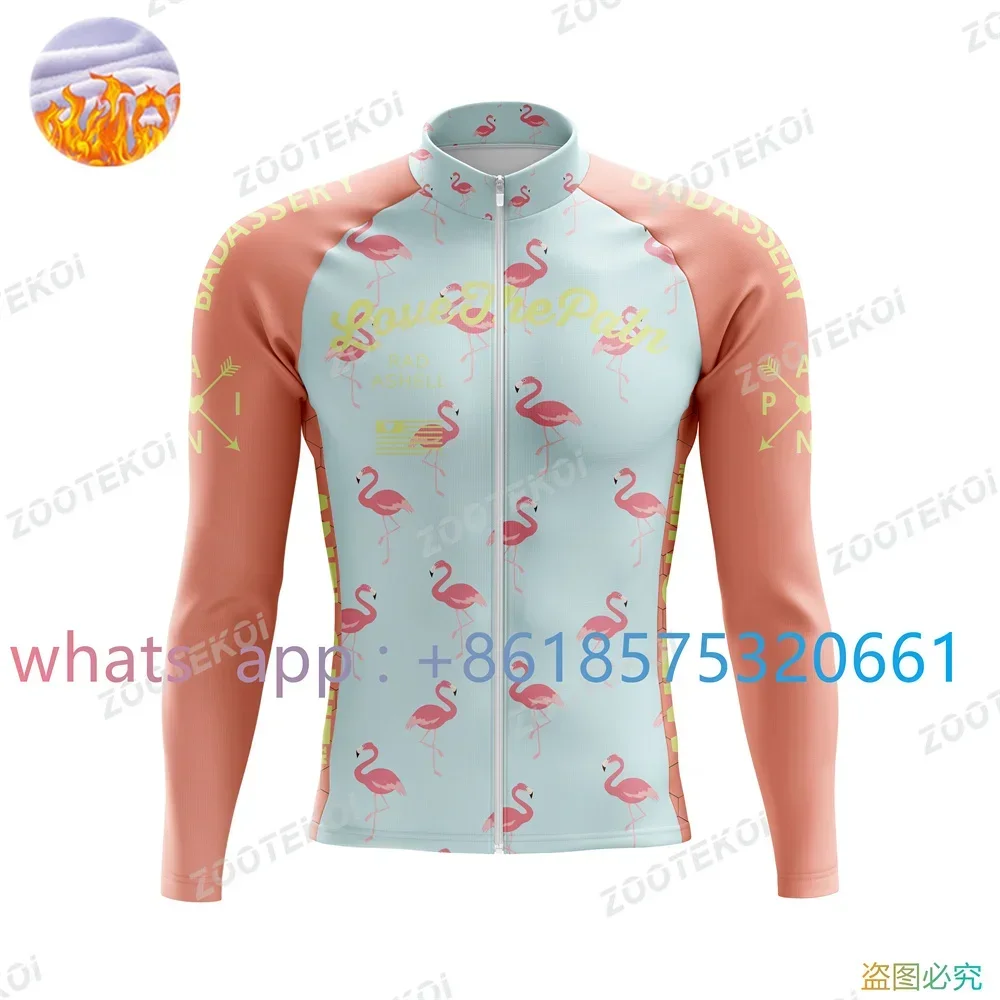 

Зимняя куртка USA Love The Pain, мужская велосипедная майка, теплая флисовая длинная одежда для горного велосипеда, майо, уличная дорожная одежда для велосипеда Ciclismo