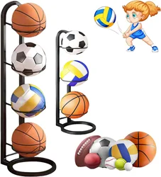 Indoor mehr schicht ige Basketball Lager regal Fußball Display Regal Kindergarten Volleyball Stand halter Gusseisen Stand Display