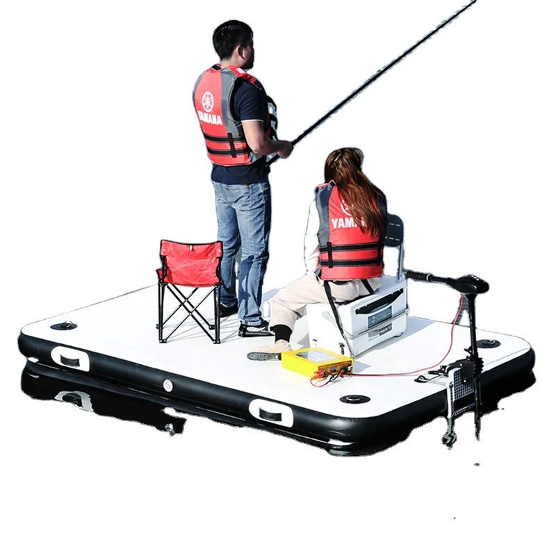 

2025 Hot Sale 3m by 2m Water Sea Lake Fishing Dock Floats Inflatable Dock Floats with Motor