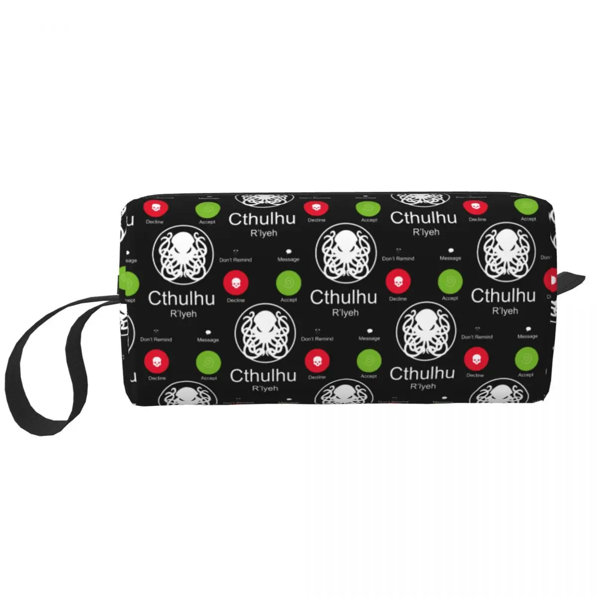 Custom The Call Of Cthulhu Toiletry Bag Women R'lyeh Octopus Makeup Cosmetic Organizer Ladies Beauty Storage Dopp Kit Case