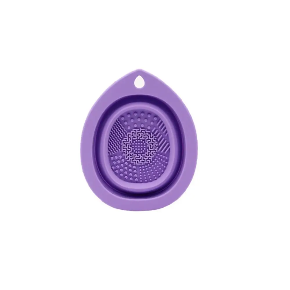 Soft Multi-functional Makeup Brushes Cleaning Bowl Foldable Silicone Gel Cleaner Bowl Cleaning Mat Women