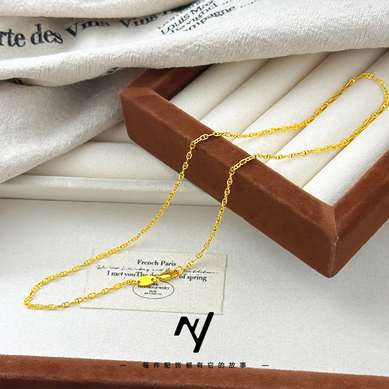 collier-de-nez-de-cochon-vitnage-pour-femmes-design-de-niche-de-luxe-leger-chaine-de-clavicule-en-or-veritable-9999-24k-a-la-mode