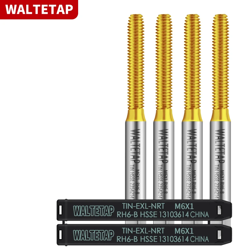 WALTETAP HSSE-M42 JIS Standard TIN Coating Roll Forming Tap M1 M1.2 M2 M3 M4 M5 M6 M8 M10 M12 Machine Screw Fine Thread Taps