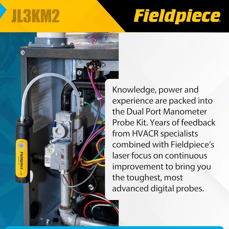 System Dual Port Manometer Probe Kit - JL3KM2 - Long Range Wireless All-in-One Static, Gas and Draft Press image 4