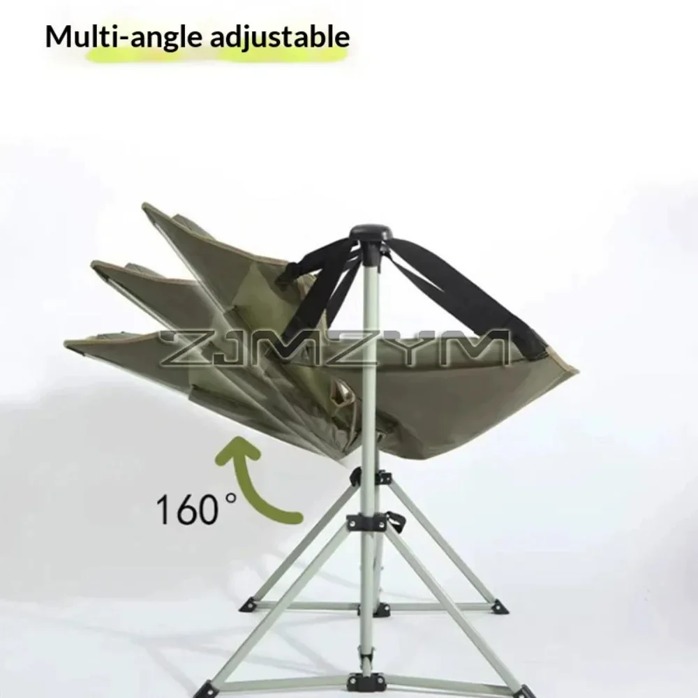 Silla Mecedora Plegable Para Exteriores, Silla Columpio Para Camping Y Pesca, 160 ° Silla Reclinable Ajustable Para Descanso Y S