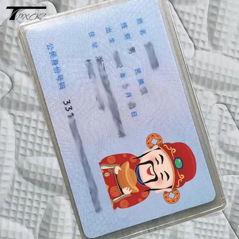 1/6pcs PVC Transparent Card Holder Bus Business Case Bank Credit ID Card Holder Cover Identification Card Container Holder
