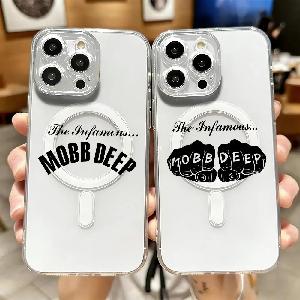 M-Mobb Deep Rapper Cool Phone Case For IPhone 17 16 15 14 13 12 Pro Max Plus Magnetic Crystal Clear Case Wireless Charge