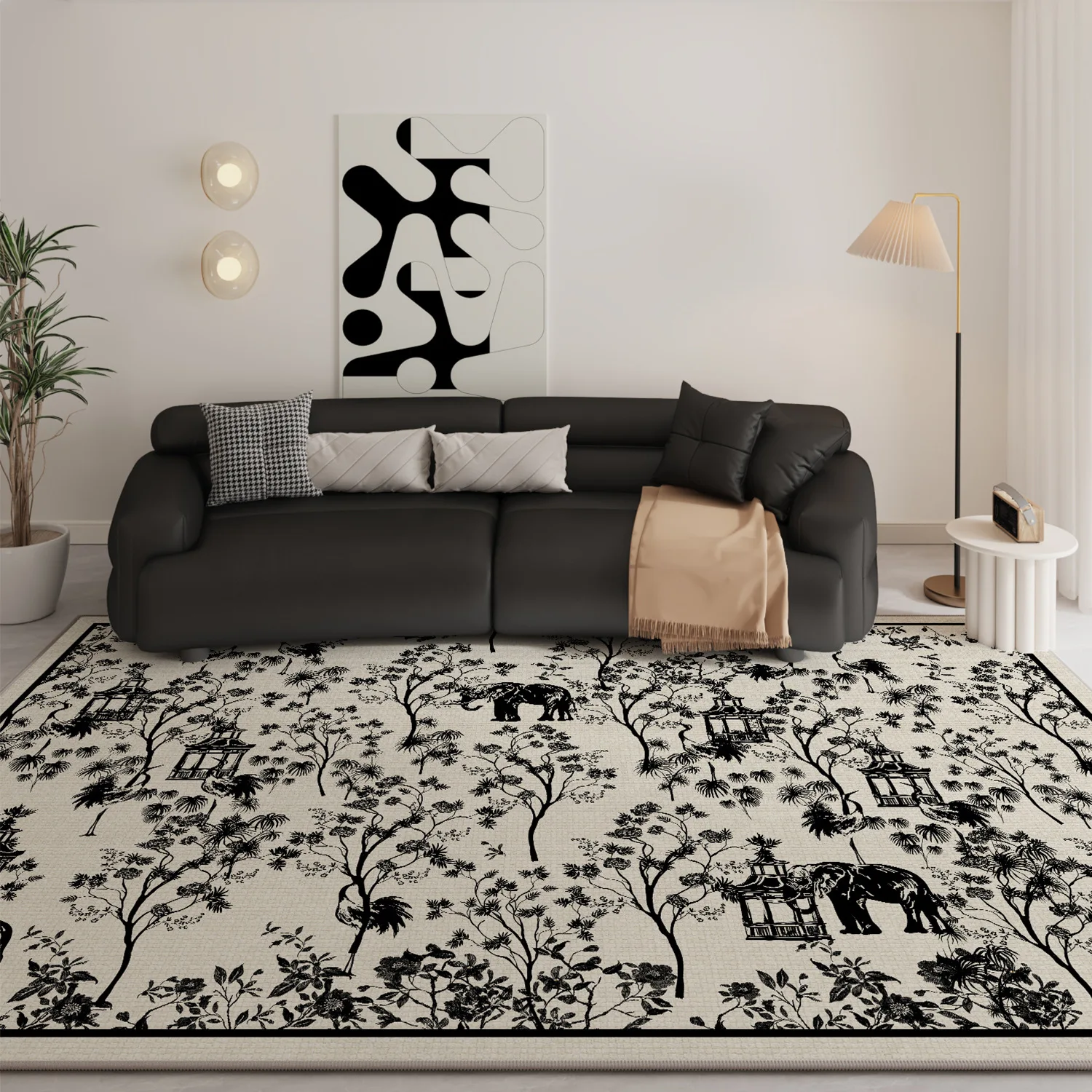 French Retro Style Living Room Carpet Simple Modern Home Floor Rug 2026 New Bedroom Area Floor Rug Bedside Cloakroom Mat