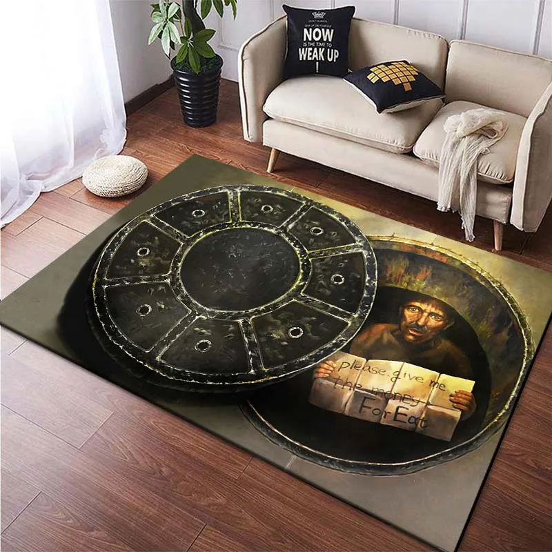 15 Size 3D Optical Illusion Carpet Creative Hole Area Rug for Living Room Bedroom Holiday Home Decor,Bathroom Non-slip Floor Mat