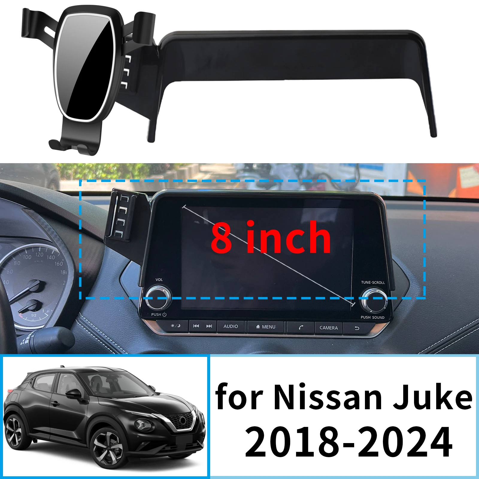 

fit for Nissan Juke F16 2018-2020 2021 2022-2024 (8/7inch) Navigation Bracke Screen Base Phone Holder Mount Car ​​accessoires