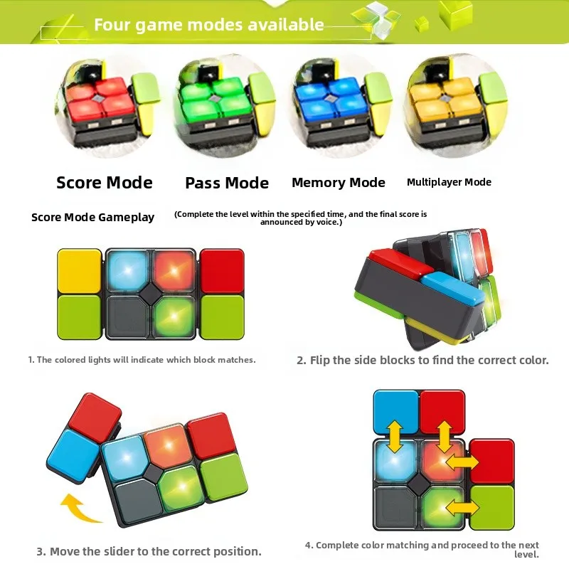 Cubo musicale transfrontaliero Oonies Flipslide Gioco elettronico portatile Rompicapo Giocattolo per ragazzi e ragazze di età inferiore a 4 anni