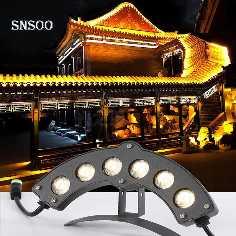 Hot Sell DC24V outdoor architectural lighting waterproof crescent LED corrugated lamp