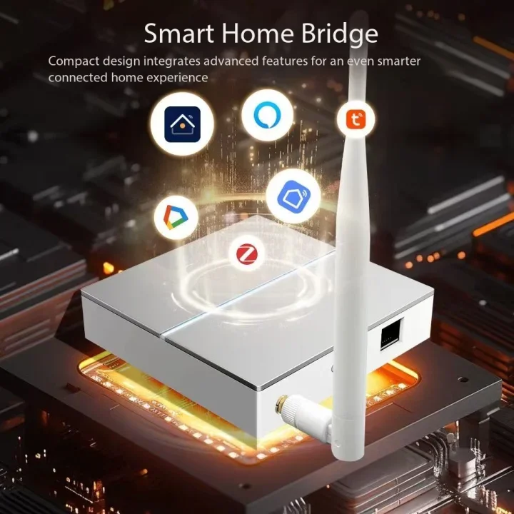 Tuya GW60 Wired Zigbee 3.0 Gateway Smart Home Hub Plug and Play One Click Migration Voice Control Alexa Google Home Smart Life