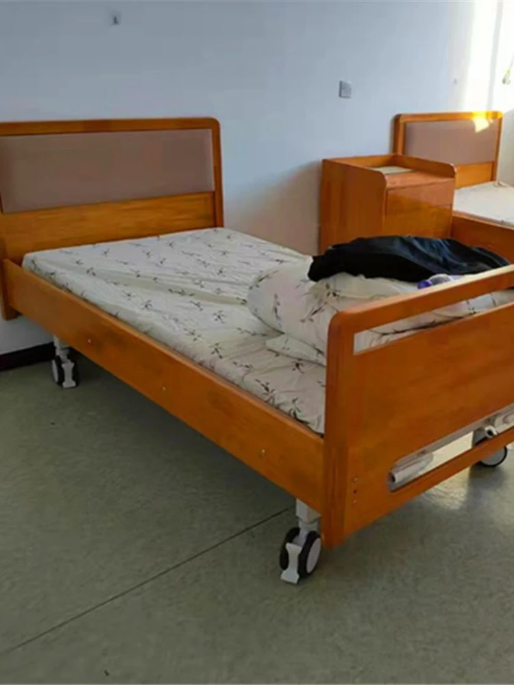 Aging Home Care Bed Sheet Double Hand-Cranked Bed for the Elderly Nursing Home Back Lift Leg Care Bed for the Elderly