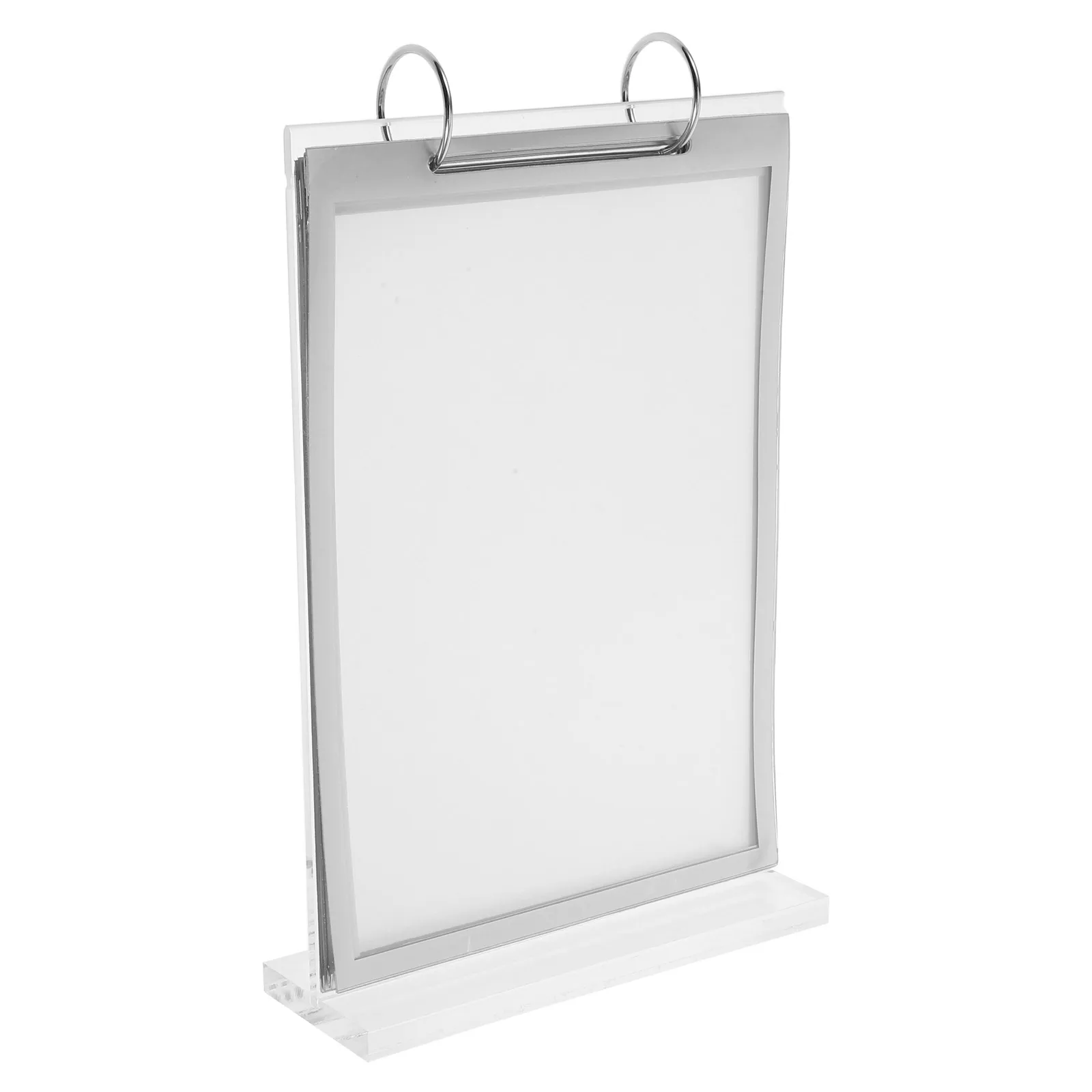 

1Set Flip Sign Holder For Desk Transparent Acrylic Display Stand Menu Paper Holder Commercial Settings Tabletop Sign Rack