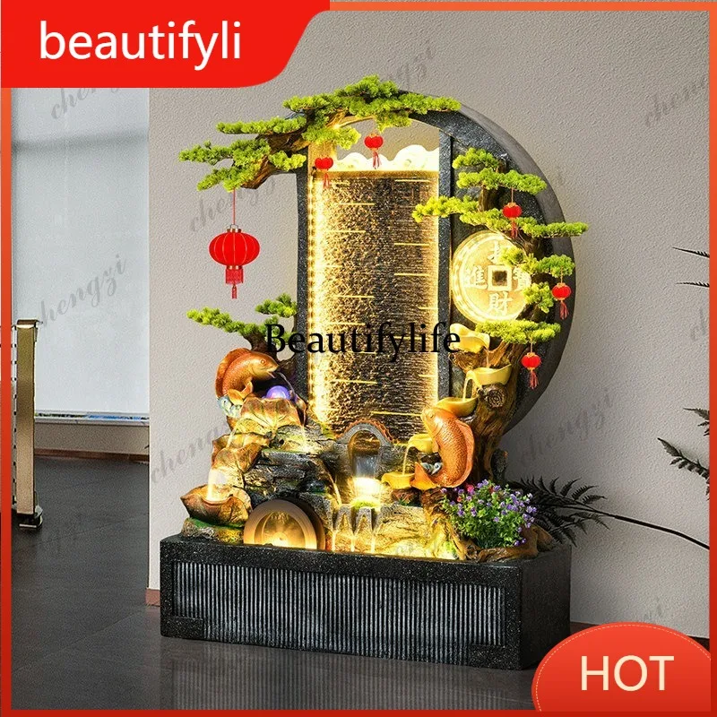 A139 Water curtain wall, flowing water wall, opening gift, rockery, flowing  screen, circulating water landscape, lucky ornament