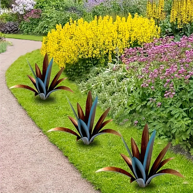 

B-T 1 PCS Tequila Rustic Sculpture, DIY Metal Agave Plant, Random Color Home Decor, Indoor And Outdoor B