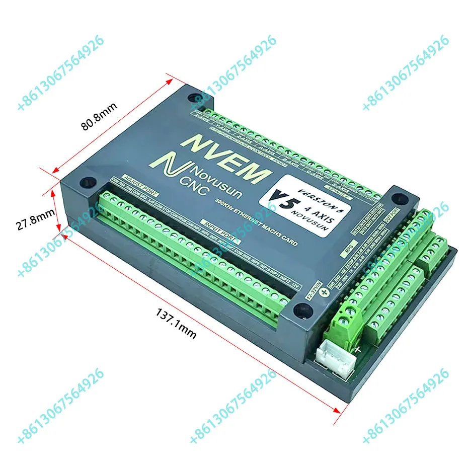 MACH3 Nvem V5 300k CNC Motion Controller 3/ 4/ 5/6Axis Ethernet  Slave Funct for Stepper,Servo Motor