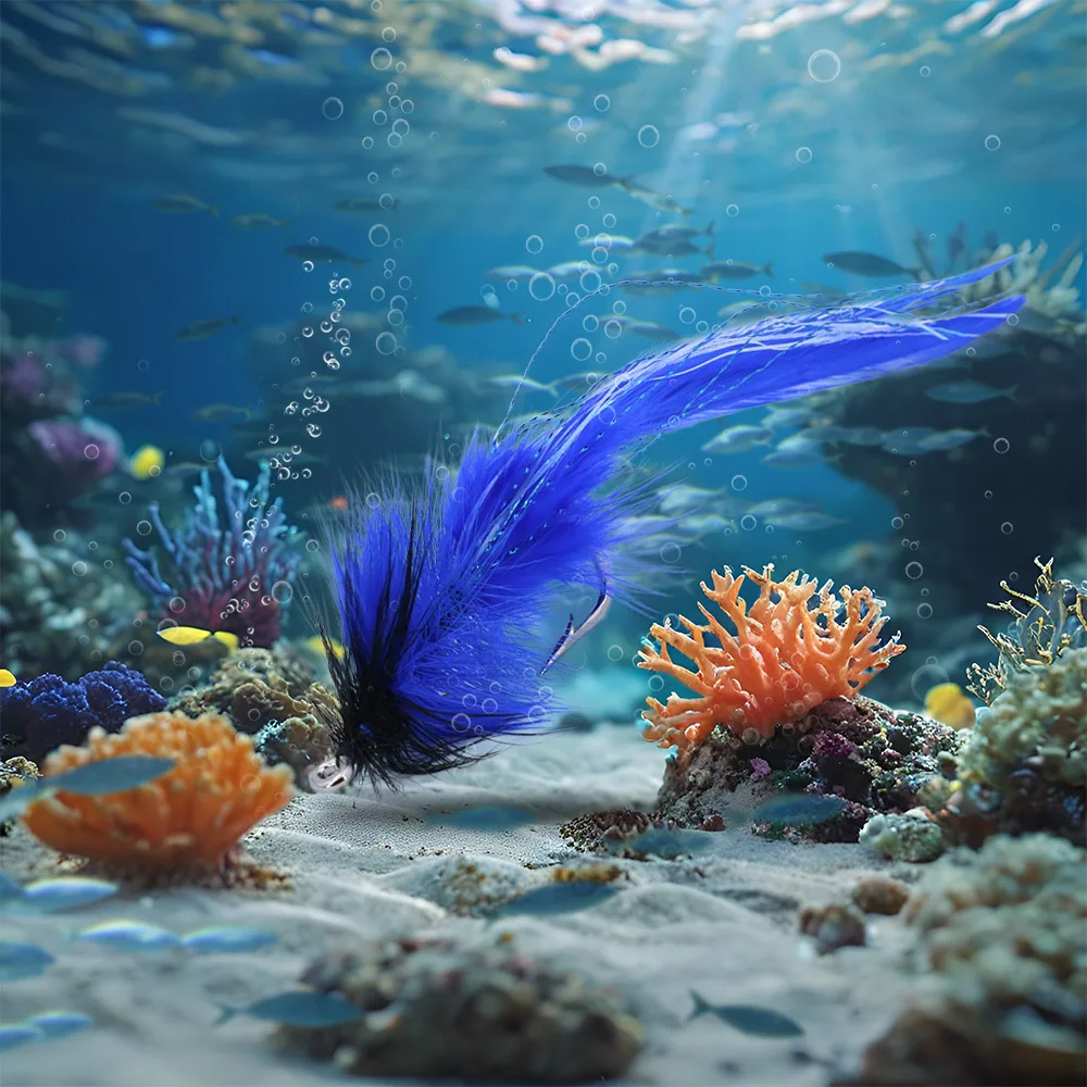 Streamer para gallo Hackle en mosca salada – Señuelo Icerio5/0 - imagen 3