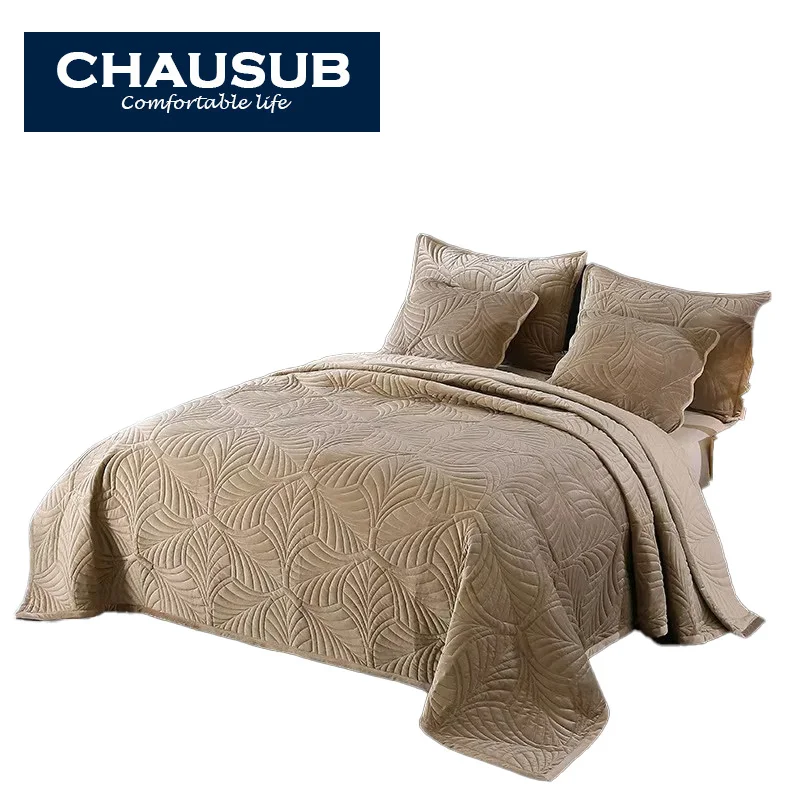 كريستال الصوف 3 قطعة المفرش مجموعة عكسها مبطن المعزي أنيقة بلون كل موسم الملكة الملك الحجم ديكور المنزل