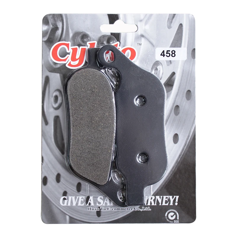 Cyleto Motorcycle Rear Brake Pads for Harley davidson FXSTC Softail Custom 2008-2010 FXDWG Dyna Wide Glide 2008-2017