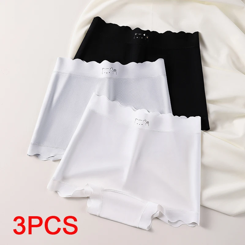Underwear for Women Fashion Ice Silk Women Seamless Panties Women's Shorts Female Boxer Shorts Safety Short Pants Summer Briefs