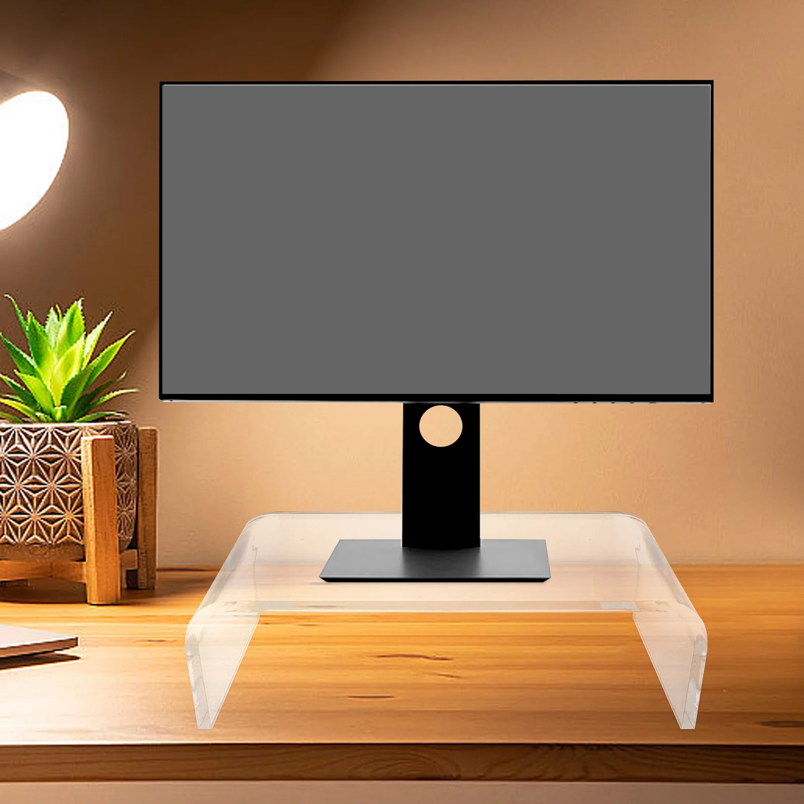 

Acrylic Computer Clear Monitor St 36x19x10cm 9mm Desk ganizer Acrylic Computer Riser Display Bracket Elevator Laptop Base
