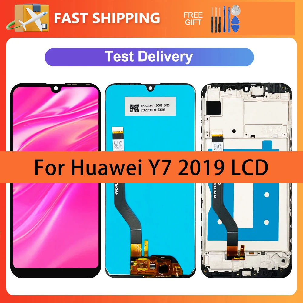 

6.26" Original LCD For Huawei Y7 2019 DUB-LX1 DUB-LX3 Display Touch Screen Digitizer With Frame For DUB-L23 Y7 Prime 2019 Parts