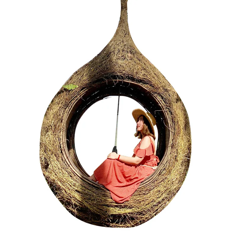 

Bali Douyin Internet celebrity art bird's nest bed, holiday creative bird's nest round bed