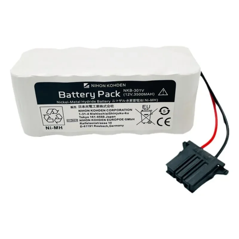 NKB‑301V 12V 2800mAh Ni-MH Replacement Battery For Nihon Kohden TEC‑7621C TEC‑7631C TEC‑7700 TEC‑5521 TEC‑5531 Defibrillator