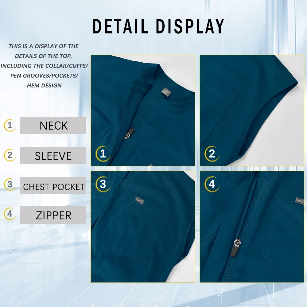 Uniformes de beleza feminino jaleco de saúde médico workwear macacões cirúrgicos macacão clínico hospital médico enfermeira unfiorms