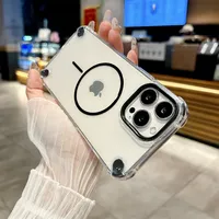 Shockproof Magnetic Soft Clear Case for Magsafe IPhone 16 15 14 13 12 11 Pro Max Plus 16Pro 15Pro I16 I15 Mac Safe Phone Cover