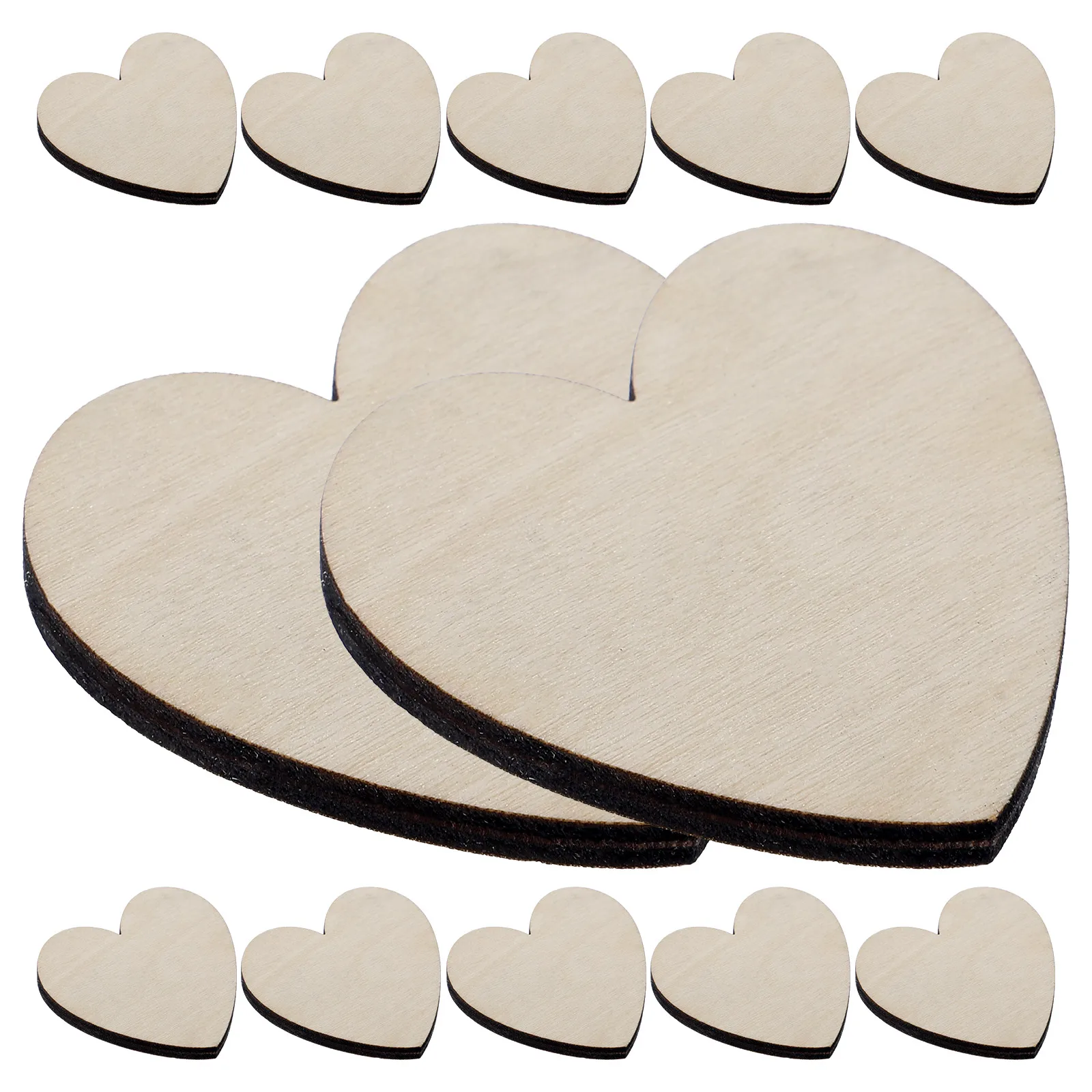 

20 Pcs Creative Painted Wood Pieces Blank Ornaments for Crafting Blanks Small of