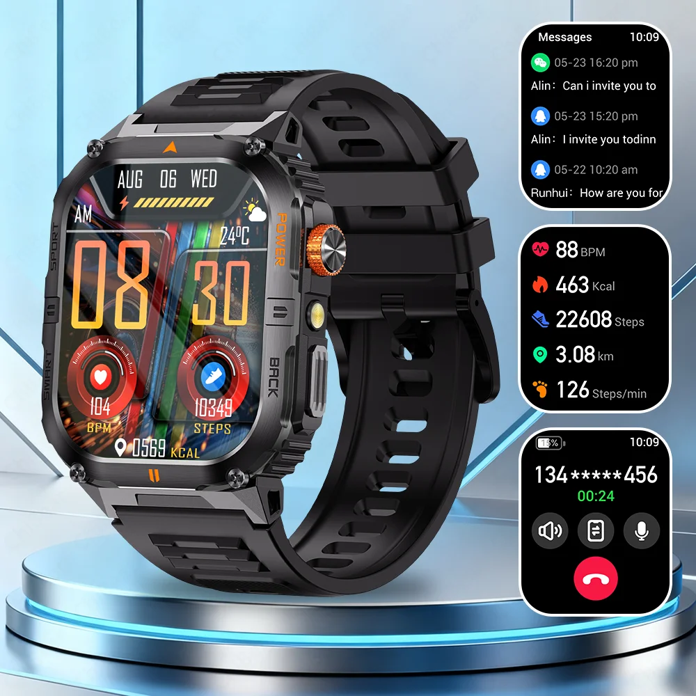 

2025 NEW Long Battery Life Smartwatch Mobile Payment Sport Mode Heart Rate IP68 Waterproof Men Women Smart Watch For Android IOS