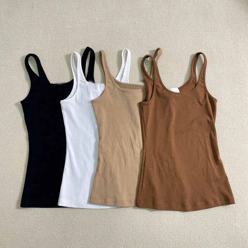 

Nordic Brand Women Camisole Vest for 2024 Summer Casual Basic Style Lady U-neck Sleeveless Pullover Top