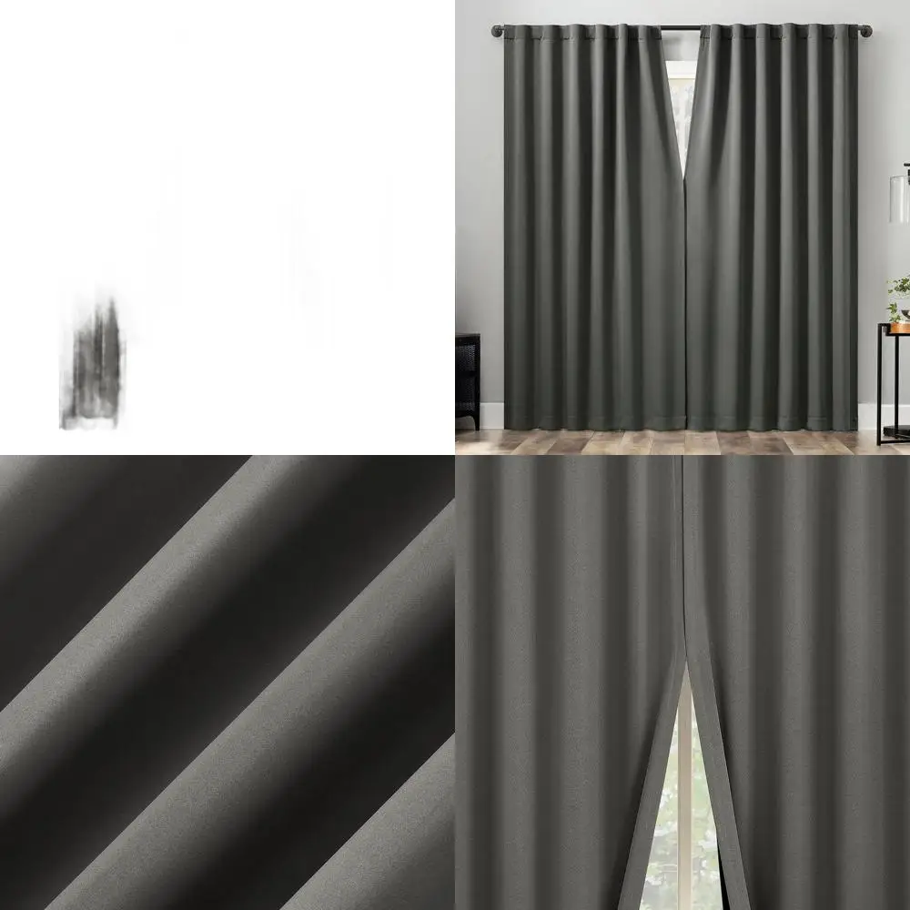 

Плиссированные светонепроницаемые шторы с магнитной застежкой, серые, 52 x 96 (2 шт.)
