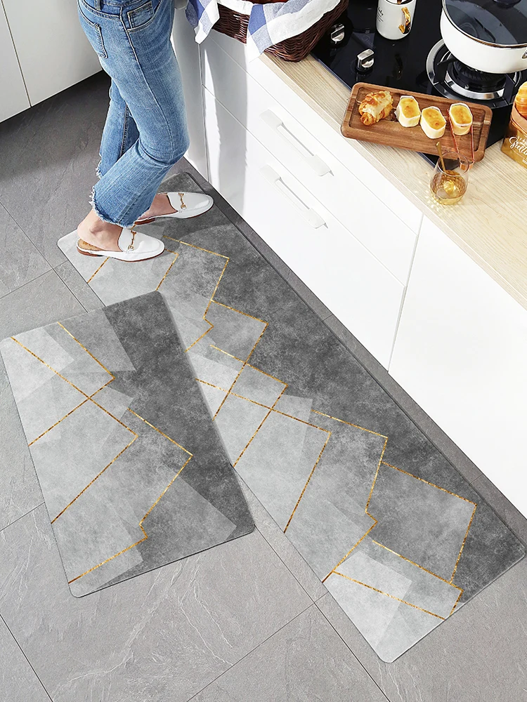 

Nordic Kitchen Floor Mats Can Be Scrubbed and Dirty Mats Enter The Door Household Entry Door Disposable Waterproof floor mat