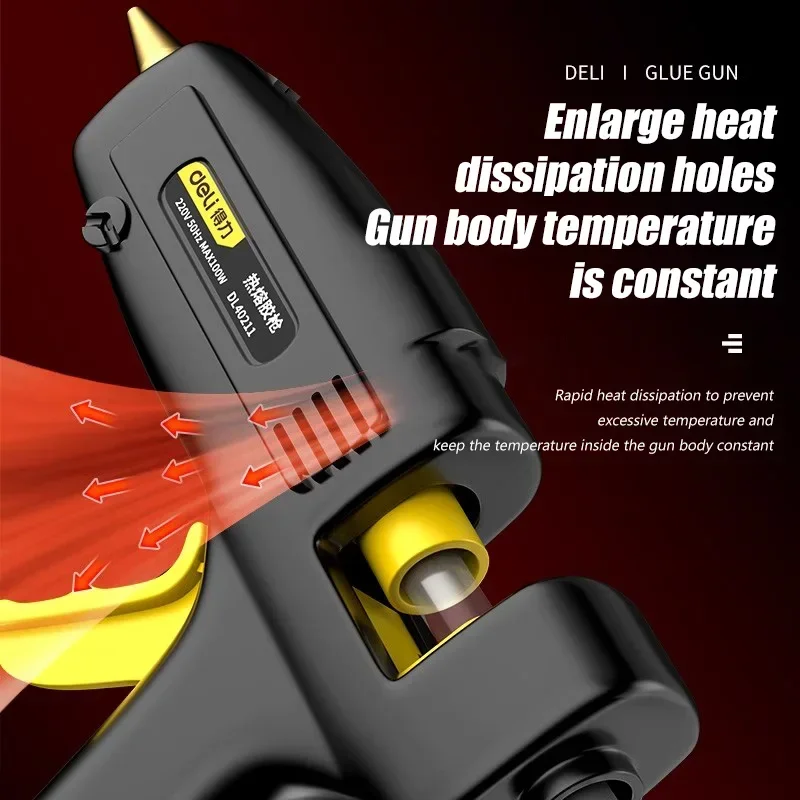 40W Hot Melt Glue Gun with 7MM Transparent Glue Stick Mini Gun Home Electric Heat Temperature Gun Repair Tool Special Stick Set