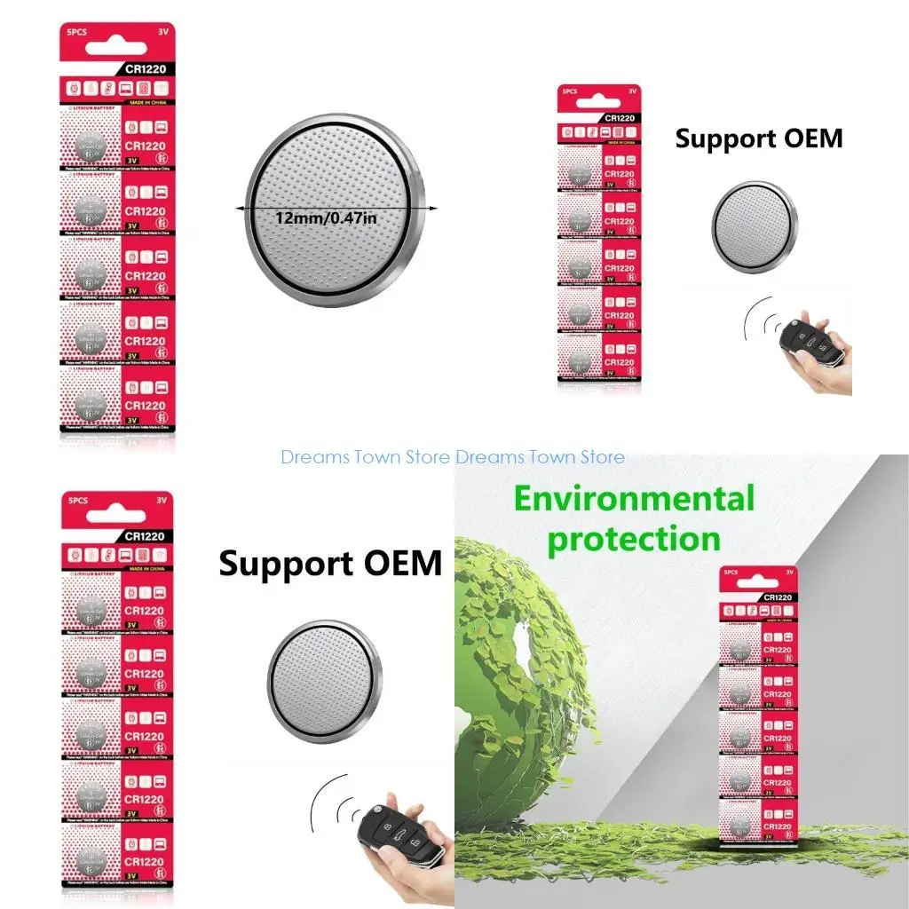 HX6A 10PCS CR1220 3V LITHIUM CELLE