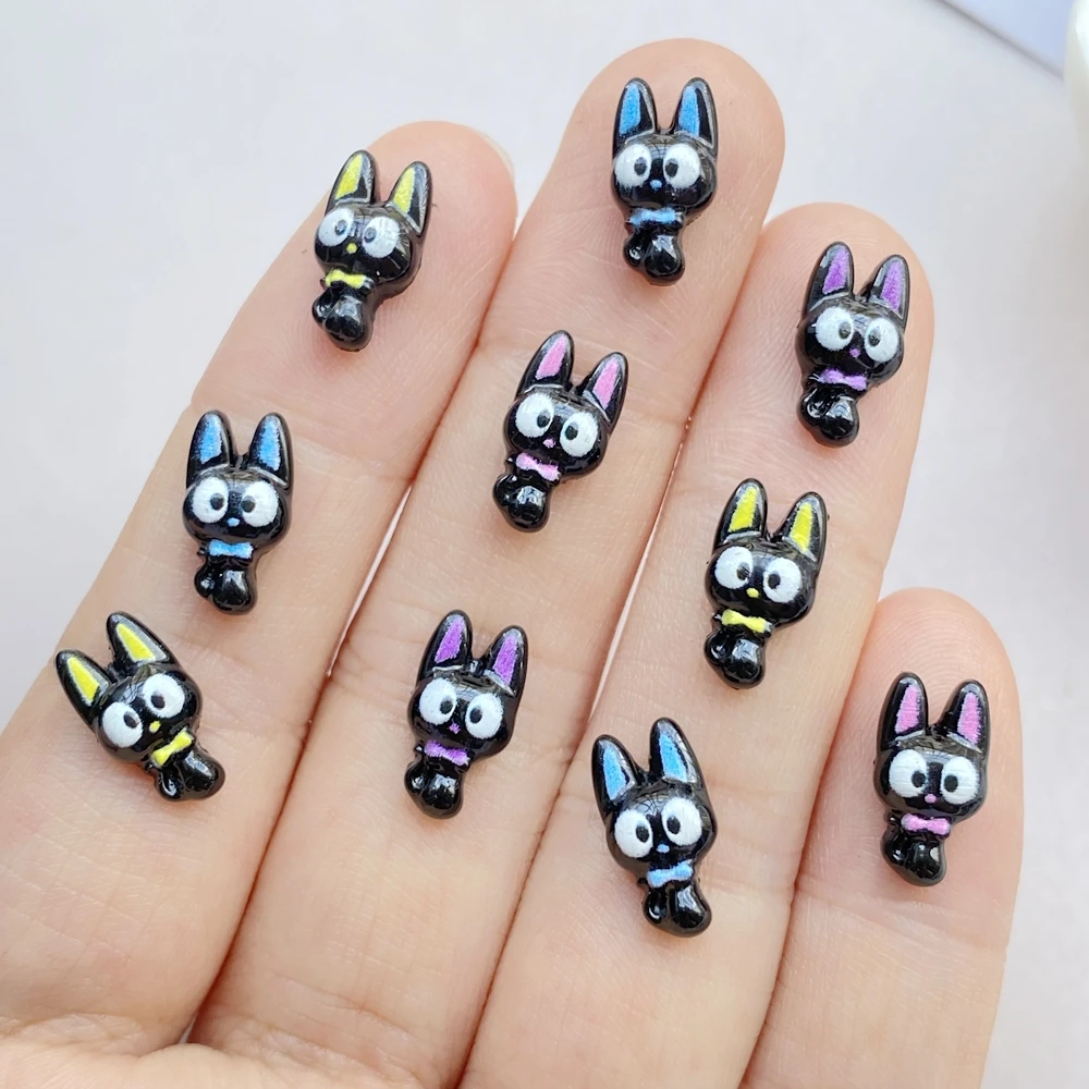 50Pcs Mixed Nail Art Resin Cartoon Little Cat Series Charms Rhinestones DIY Craft For Nail 3D Decorations Jewelry