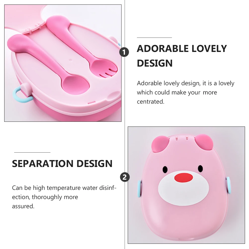 

Baby Food Bowl 3 Tools PP Divided Toddler Bowls Dishes Plates Cute Design Symmetrical H Infant Kids Tableware