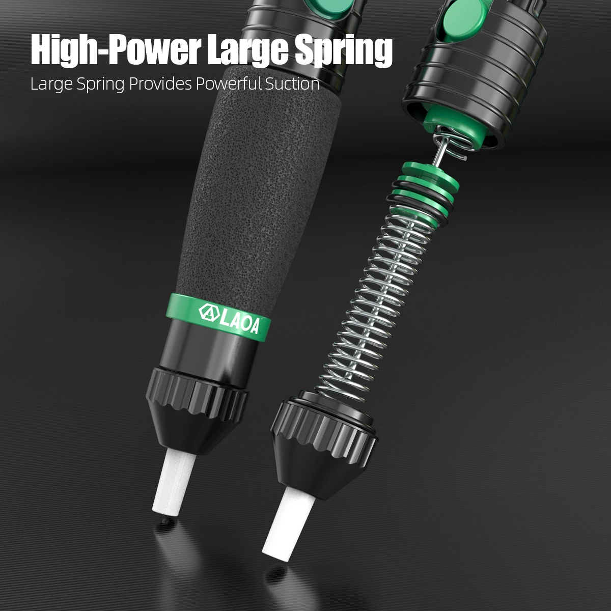 Laoa ferramenta avançada de dessoldagem com ventosa de solda, bico duplo de vedação de anel o, resistente a altas temperaturas para manutenção eletrônica