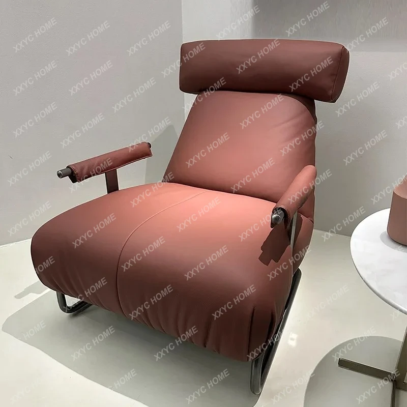H Modern Living Room Lounge Chair Single Sofa Chair Minimalist Lazy Recliner
