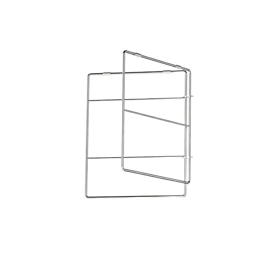 Foldable Stainless Steel Dish Towel Holder with Three Distinct Hanging Sections for Efficient Kitchen Towel Use