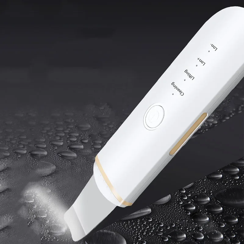Ultrasonic Skin Scrubber Vibration Face Spatula Blackhead Remover Shovel Clean Cavitation Peeling Facial Lifting